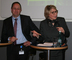 Der Betriebsratsvorsitzende Wolfgang Nieke und die Moderatorin Uschi Götz