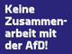 #klareKatnte - Keine Zusammenarbeit mit der AfD!